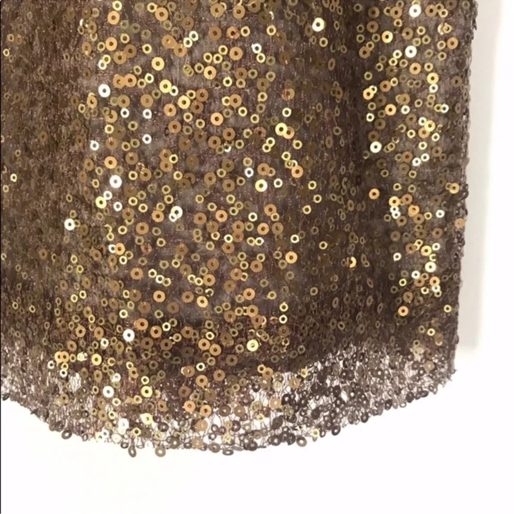 J.Crew sequin burnished gold miniskirt pockets 0